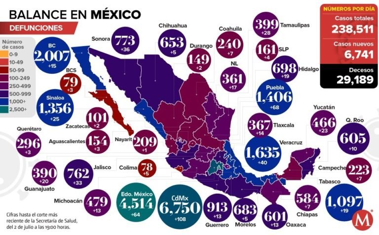 Mapa del coronavirus en México: han muerto 24 bebés
