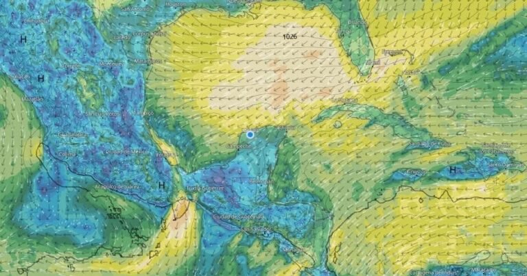 Frente frío traerá lluvias y evento de “norte” al cierre de noviembre en Yucatán
