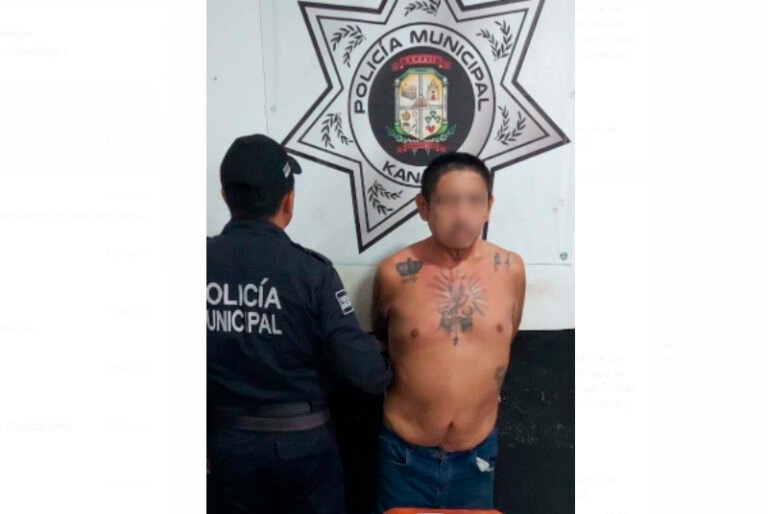 Detienen a hombre por presunto robo con violencia en Kanasín