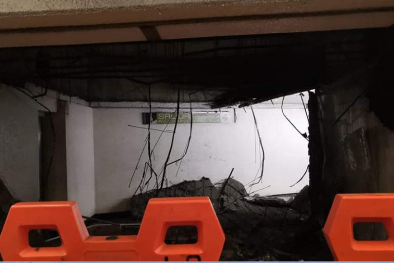 Plafón se desploma en la estación del Metro Balderas