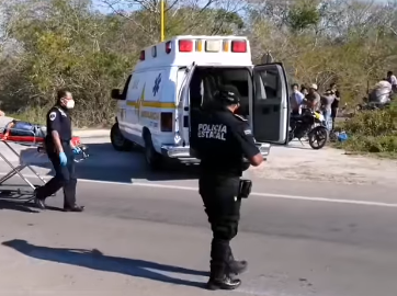 Motociclista muere tras choque con un mototaxi en el libramiento Motul-Tizimín