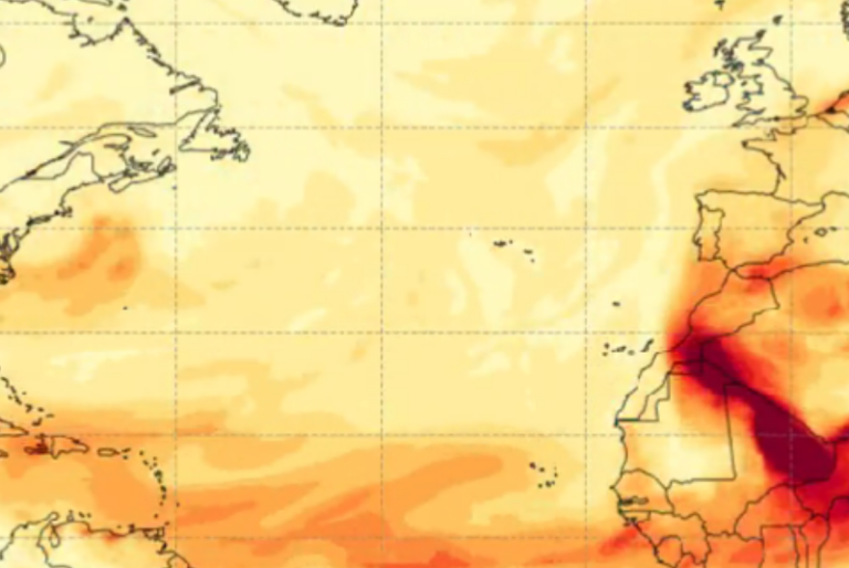 Nube de Polvo del Sahara se acerca a la Península de Yucatán