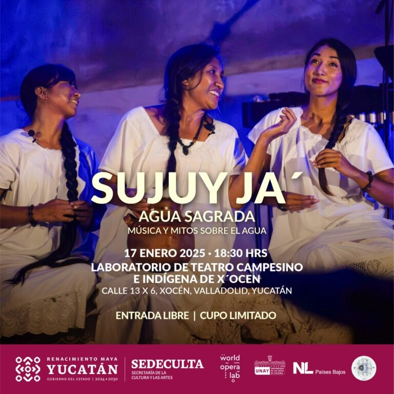 Instituciones culturales de Yucatán se unen para llevar la ópera Sujuy Ja’ a escena en Xocén Valladolid