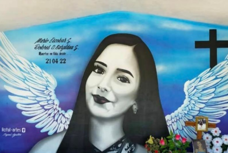 Mural muestra a Debanhi con alas de ángel en su capilla