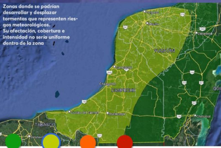 Este es el pronóstico del clima para hoy en Yucatán; se esperan temperaturas de 45 grados