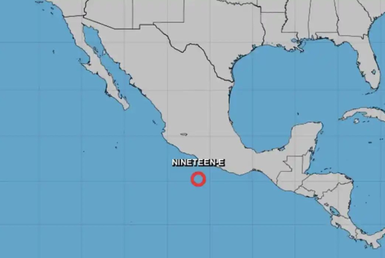 Se forma la depresión tropical ’19-E’ al sur de Guerrero