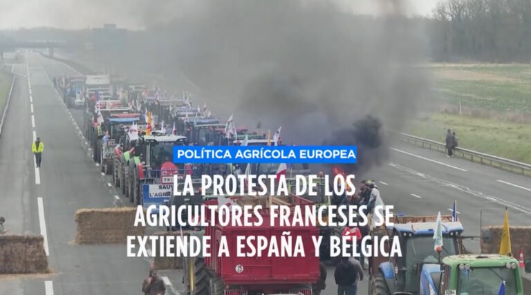 La protesta de los agricultores franceses se extiende a España y Bélgica