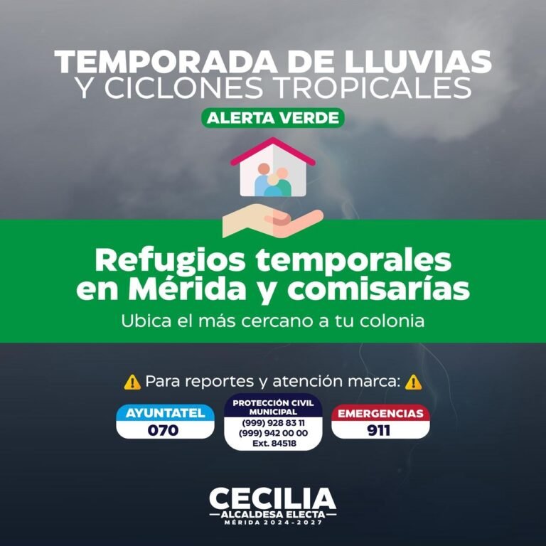 Meridanos y autoridades nos cuidamos entre todos de Beryl: Cecilia Patrón