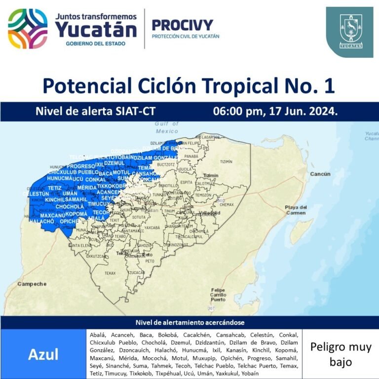 Continuarán lluvias de diversa intensidad en Yucatán