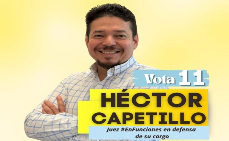 Héctor Roberto Capetillo Lizama destaca su vocación y experiencia en la carrera judicial rumbo a la elección federal
