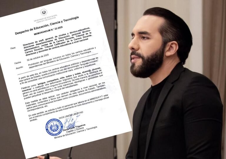 Bukele prohíbe el lenguaje inclusivo en El Salvador: Educación aplicará la medida en todo el país