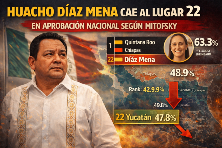 Huacho Díaz Mena desciende al lugar 22 en aprobación nacional, según MITOFSKY